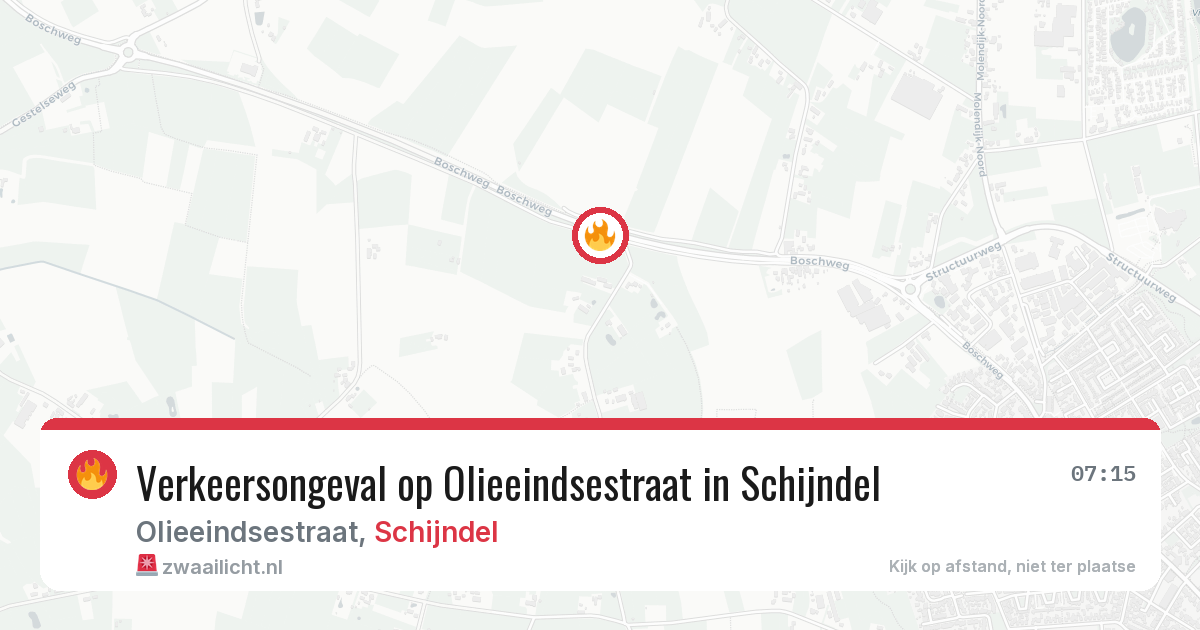 Verkeersongeval op Olieeindsestraat in Schijndel — 9 apr 2026