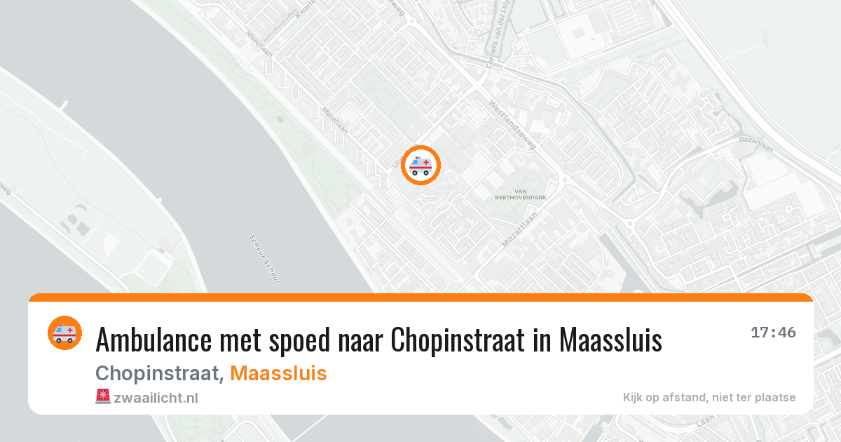 Ambulance met spoed naar Chopinstraat in Maassluis — 22 mrt 2026