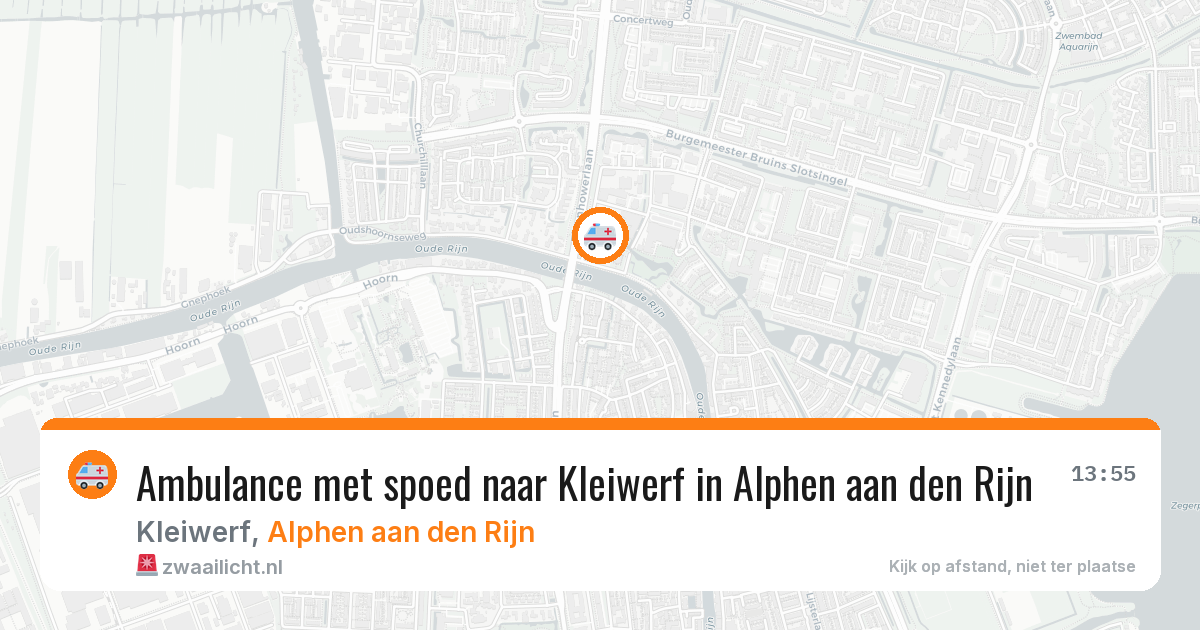 Ambulance met spoed naar Kleiwerf in Alphen aan den Rijn — 30 jun 2026