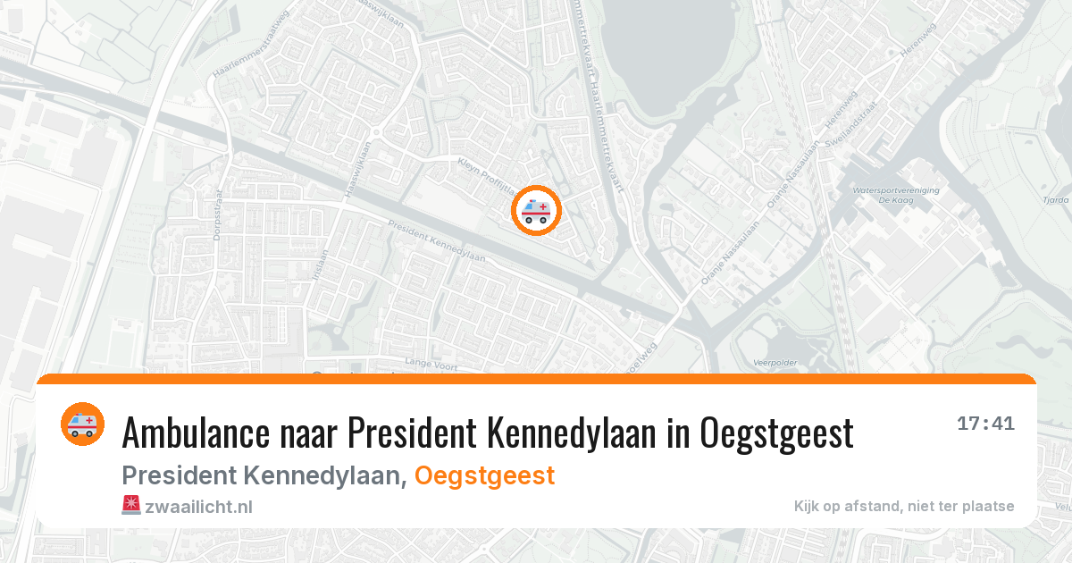 Ambulance naar President Kennedylaan in Oegstgeest — 31 mrt 2026