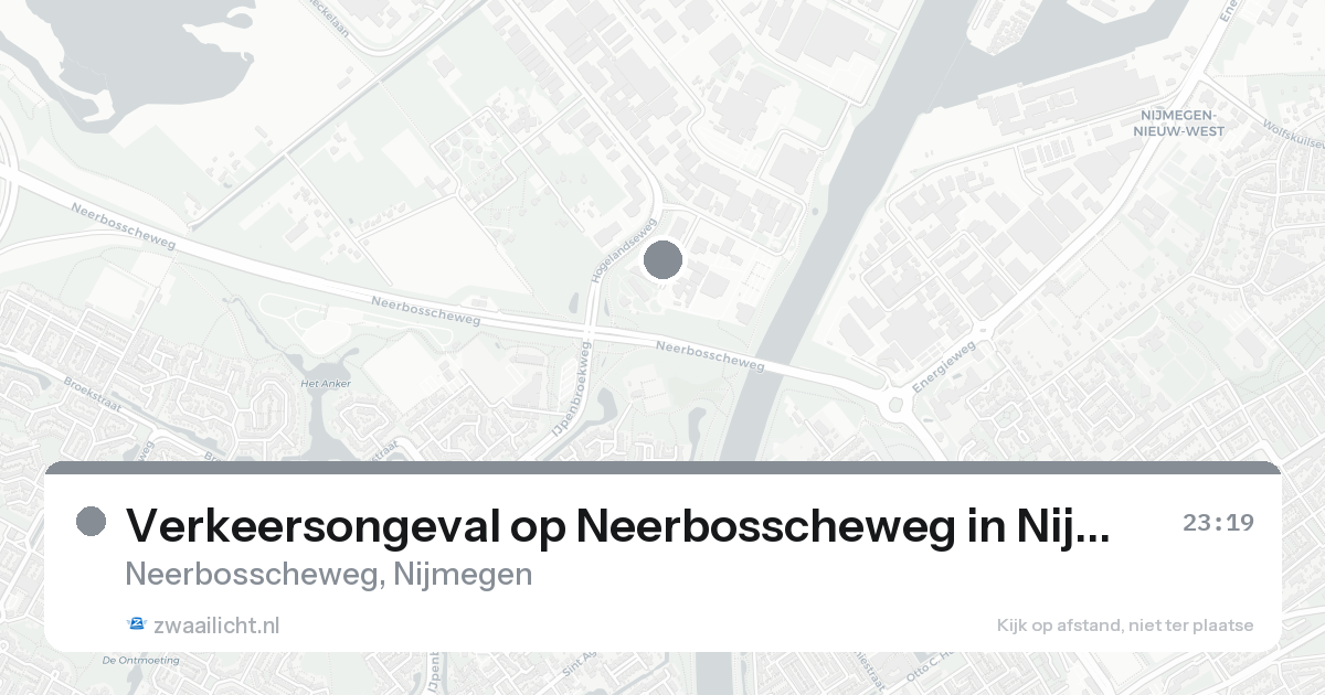 Verkeersongeval op Neerbosscheweg in Nijmegen — 19 aug 2026