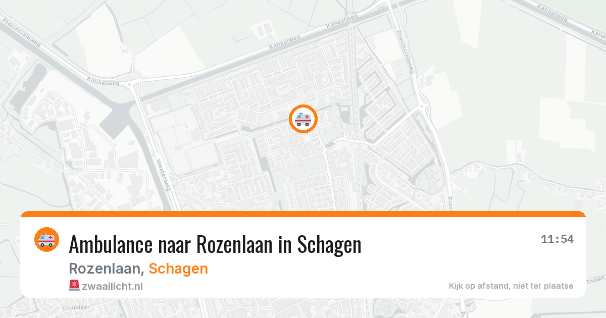 Ambulance naar Rozenlaan in Schagen — 11 jun 2026
