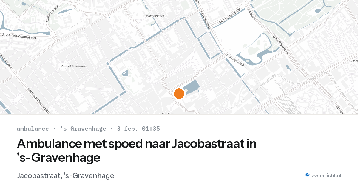 Ambulance met spoed naar Jacobastraat in 's-Gravenhage — 3 feb 2026