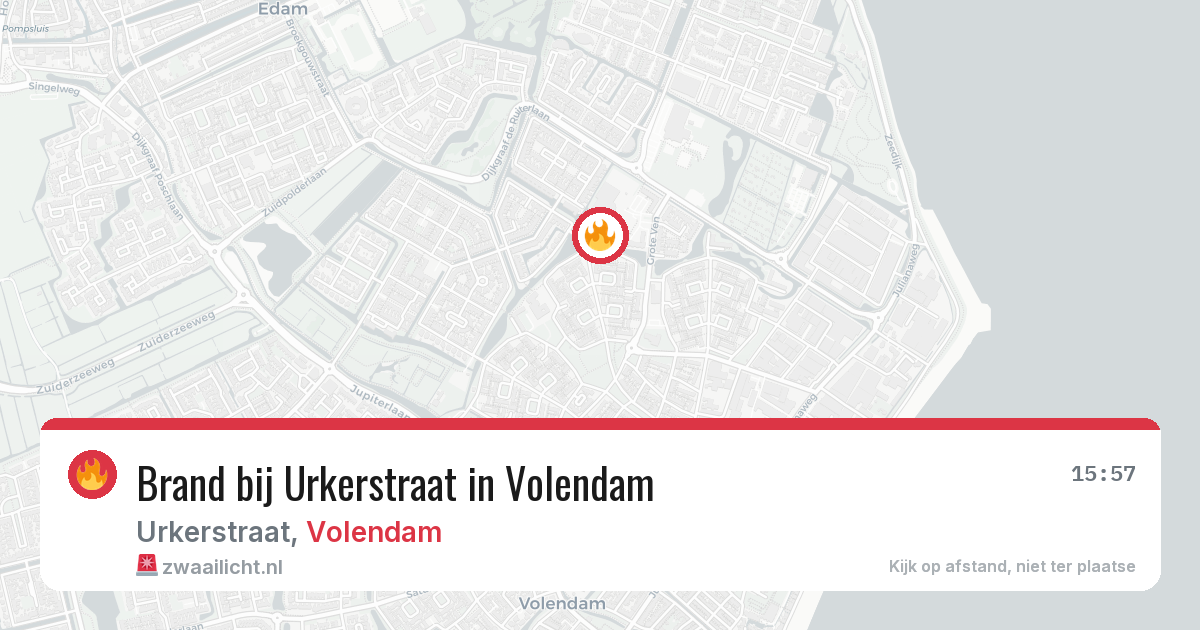 Brand bij Urkerstraat in Volendam — 14 jun 2026