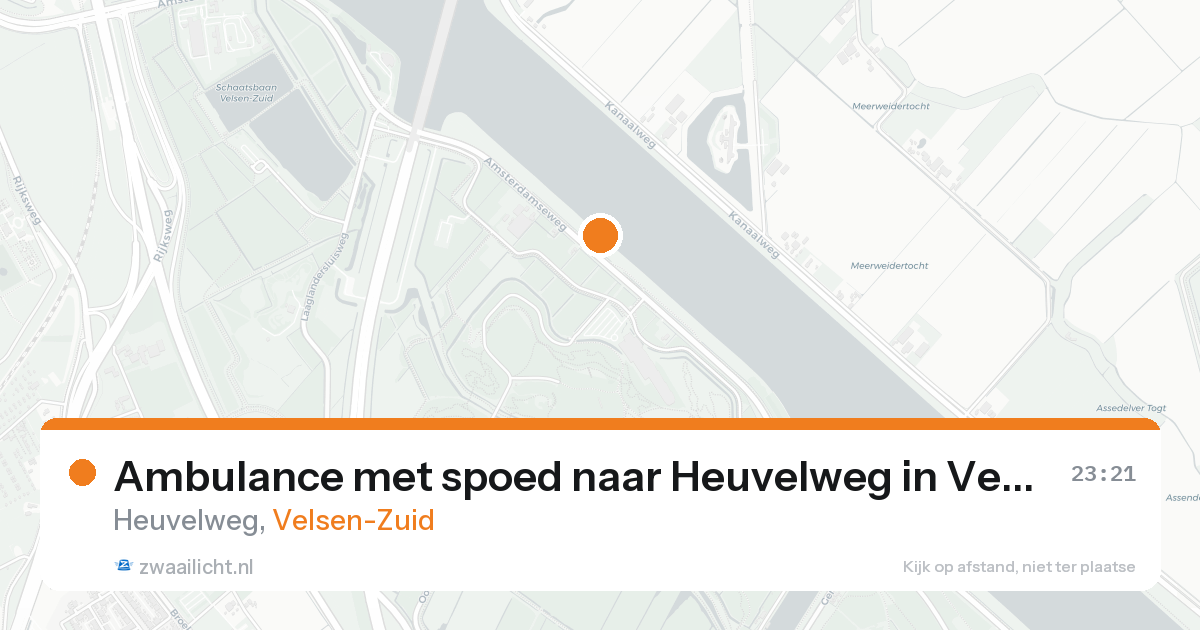 Ambulance met spoed naar Heuvelweg in Velsen-Zuid — 16 aug 2026