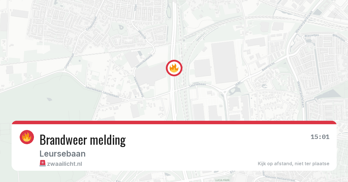 Brandweer melding — 3 aug 2026