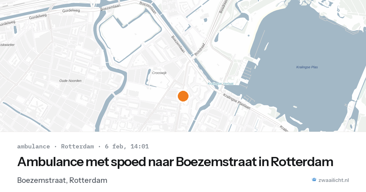 Ambulance met spoed naar Boezemstraat in Rotterdam — 6 feb 2026