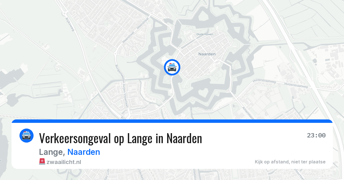 Verkeersongeval op Lange in Naarden — 9 jun 2026