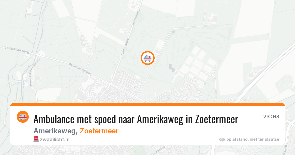 Ambulance met spoed naar Amerikaweg in Zoetermeer — 28 jan 2026
