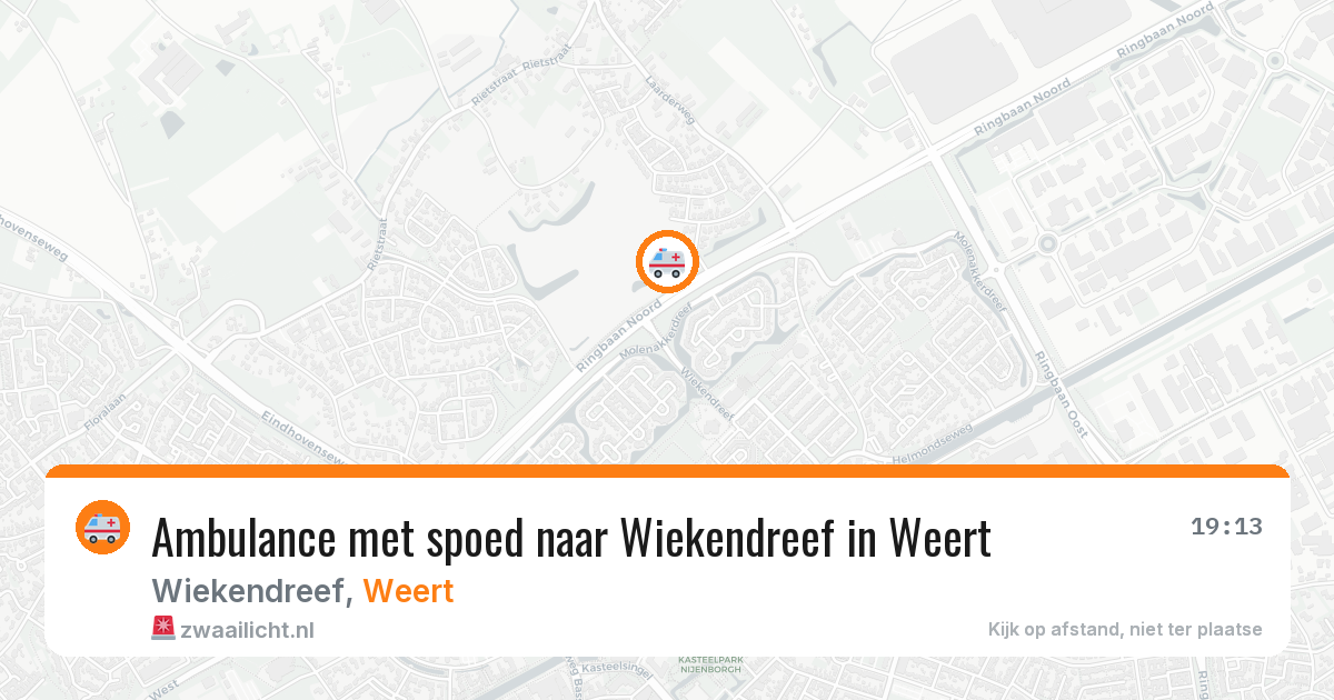 Ambulance met spoed naar Wiekendreef in Weert — 20 jan 2026