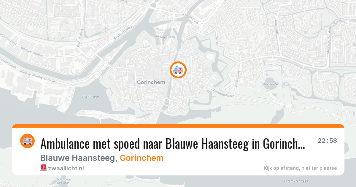 Ambulance met spoed naar Blauwe Haansteeg in Gorinchem — 17 jul 2026
