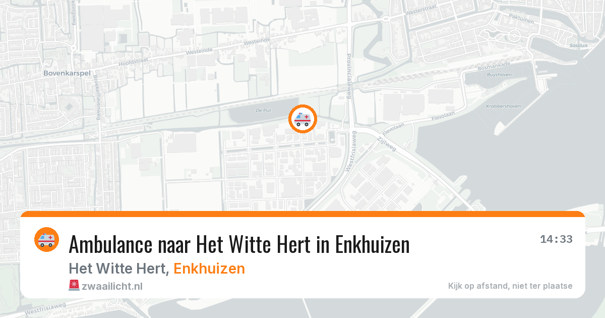 Ambulance naar Het Witte Hert in Enkhuizen — 7 jul 2026
