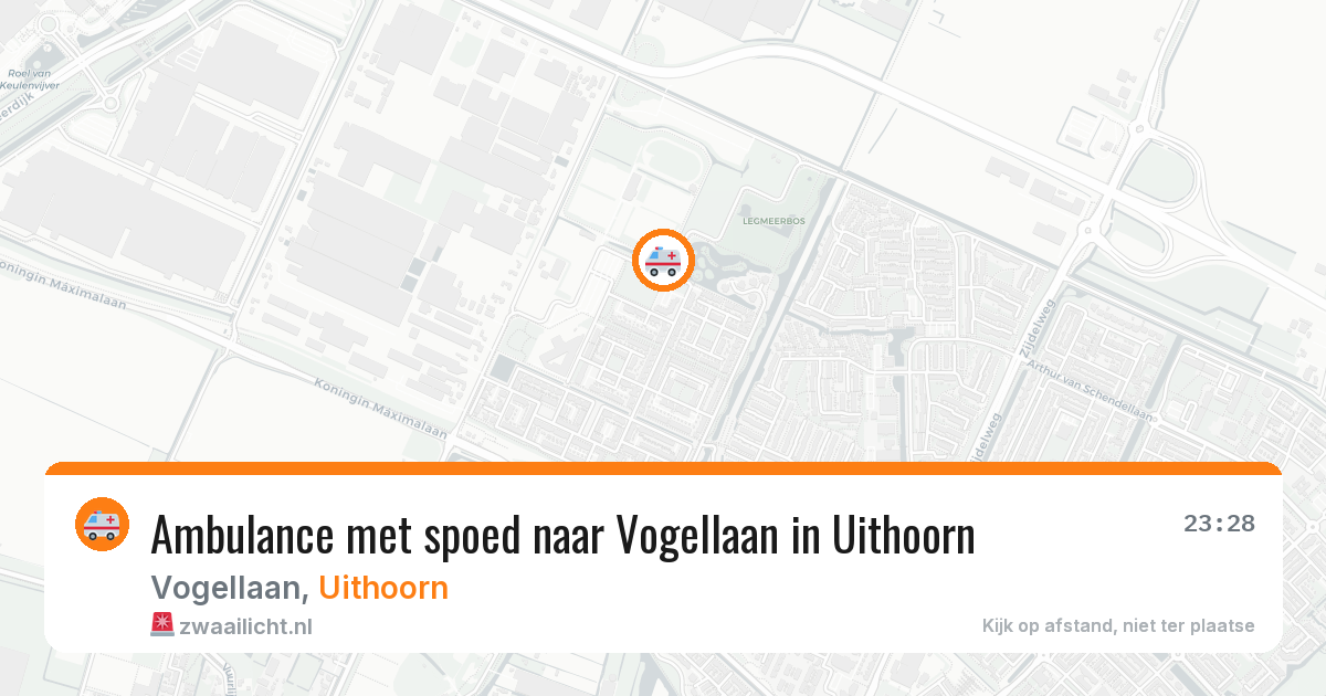Ambulance met spoed naar Vogellaan in Uithoorn — 8 jun 2026