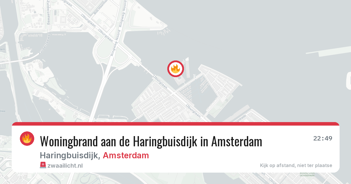 Woningbrand aan de Haringbuisdijk in Amsterdam — 16 mei 2026