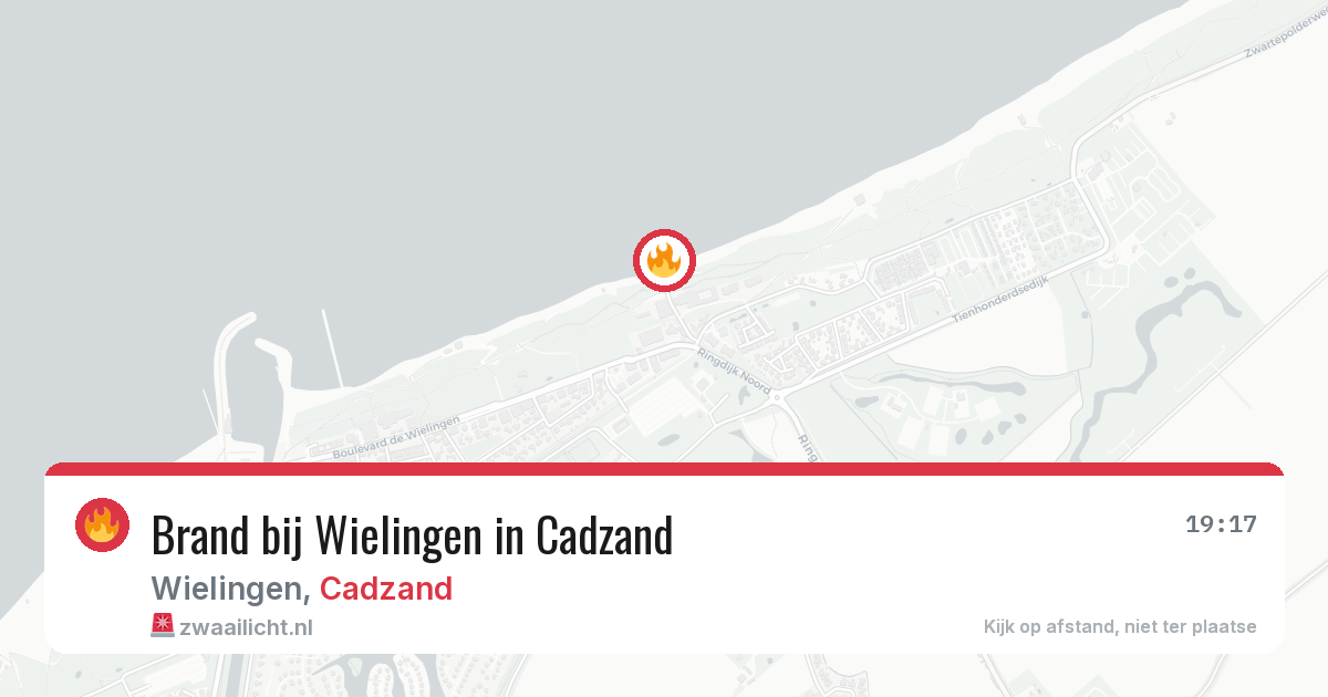 Brand bij Wielingen in Cadzand — 27 jun 2026