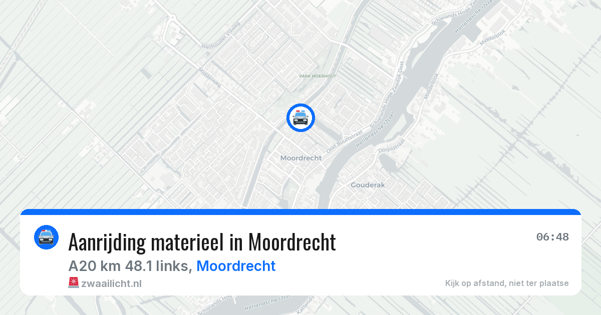 Aanrijding materieel in Moordrecht — 20 mrt 2026