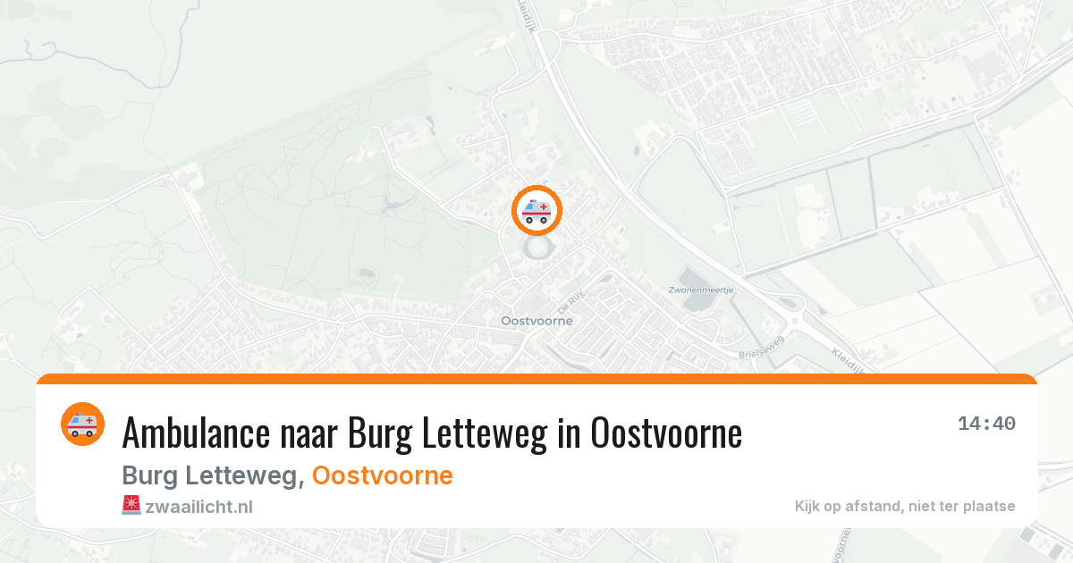 Ambulance naar Burg Letteweg in Oostvoorne — 10 aug 2026