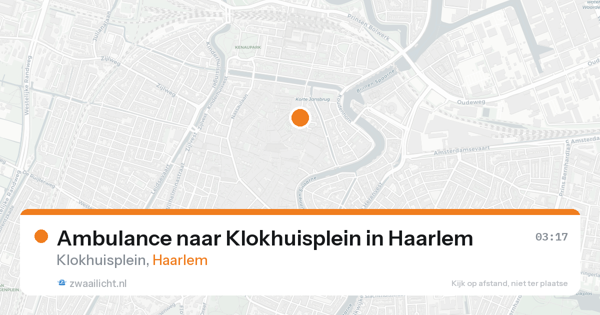 Ambulance naar Klokhuisplein in Haarlem — 22 aug 2026