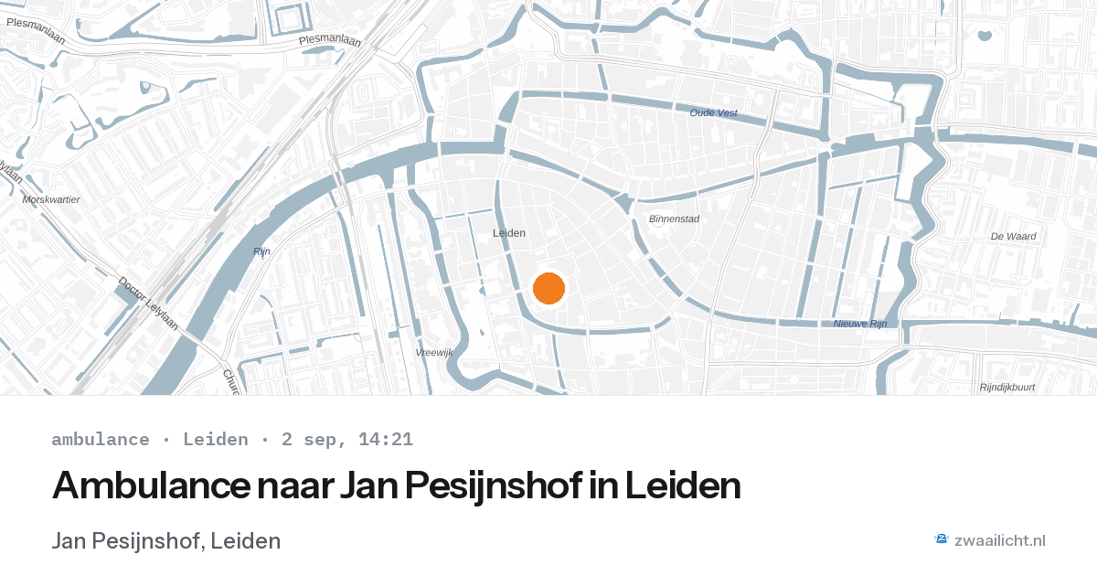 Ambulance naar Jan Pesijnshof in Leiden — 2 sep 2026