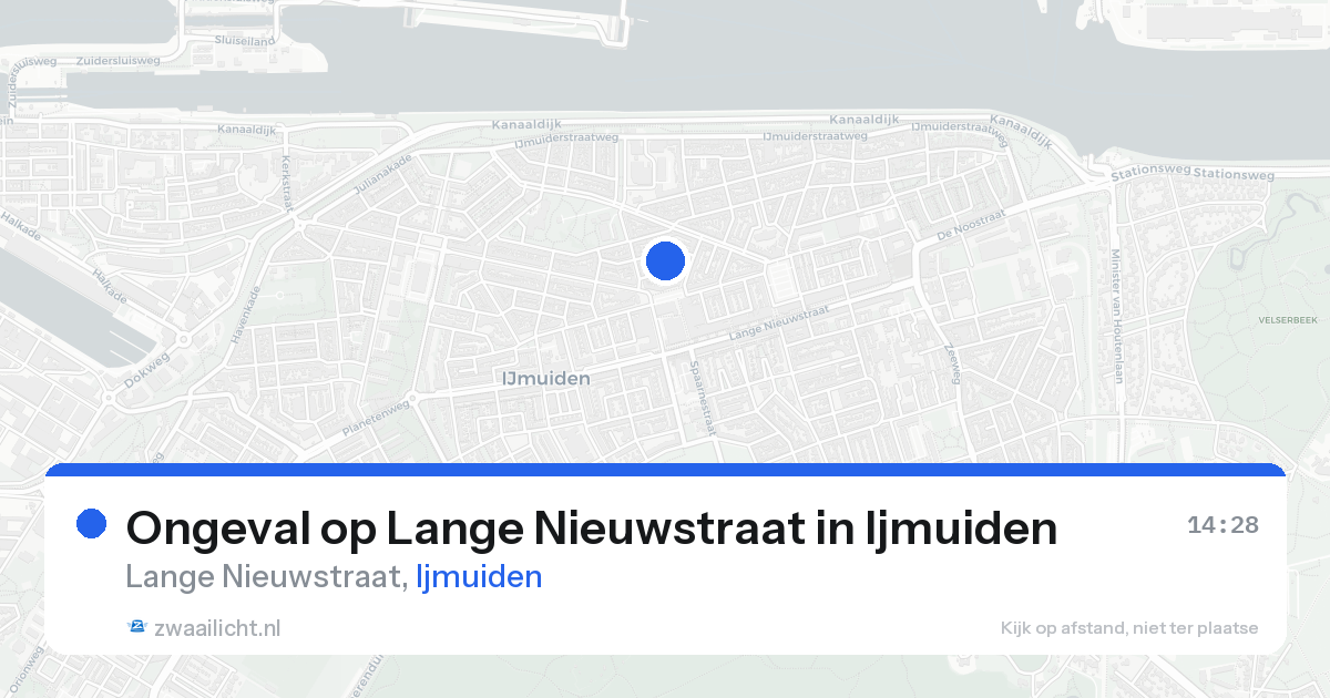 Ongeval op Lange Nieuwstraat in Ijmuiden — 25 aug 2026
