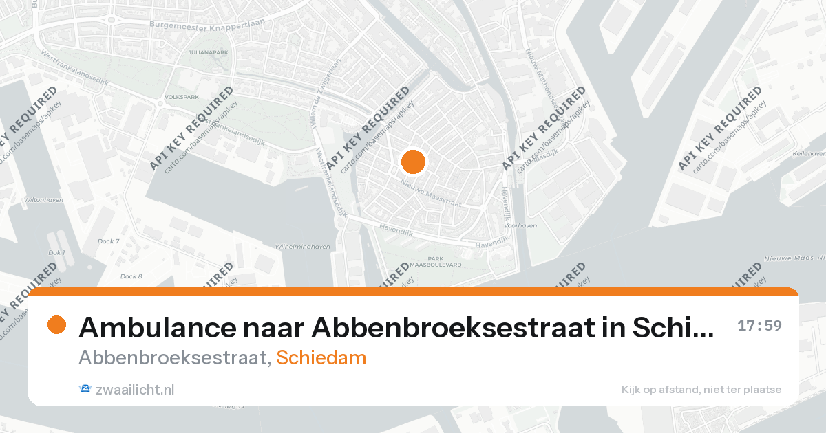 Ambulance naar Abbenbroeksestraat in Schiedam — 26 aug 2026