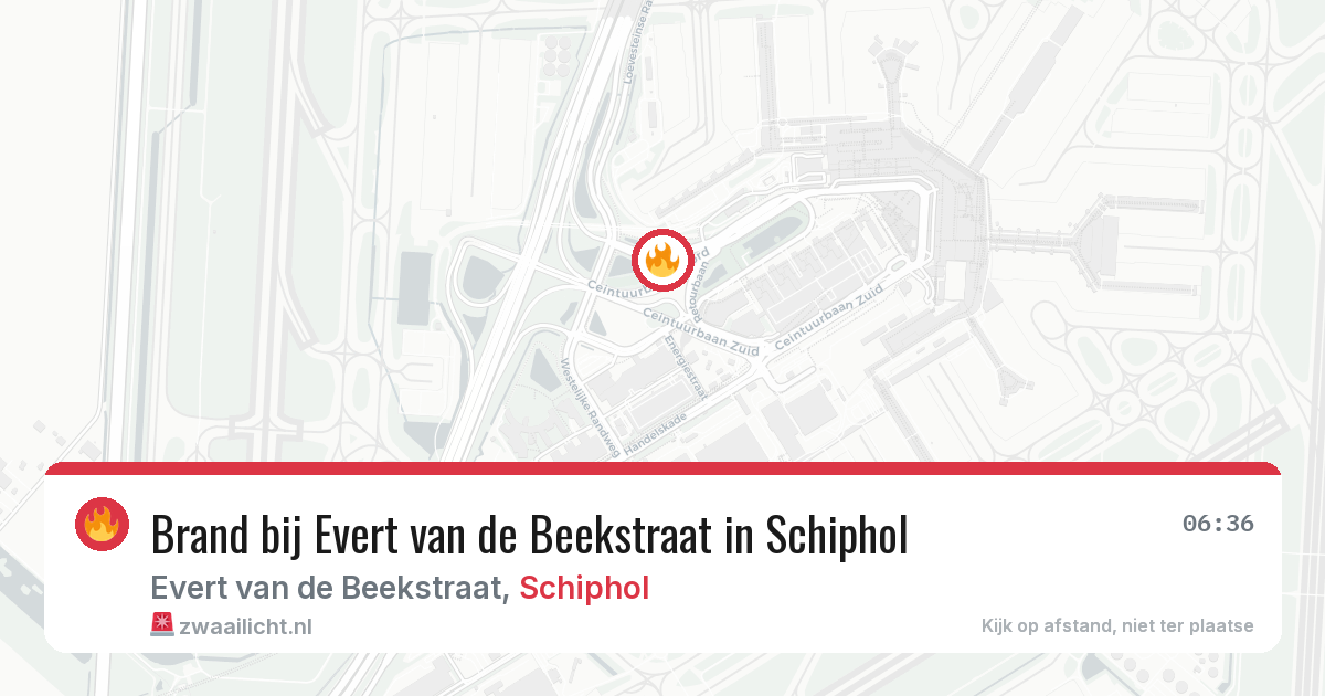 Brand bij Evert van de Beekstraat in Schiphol — 12 apr 2026