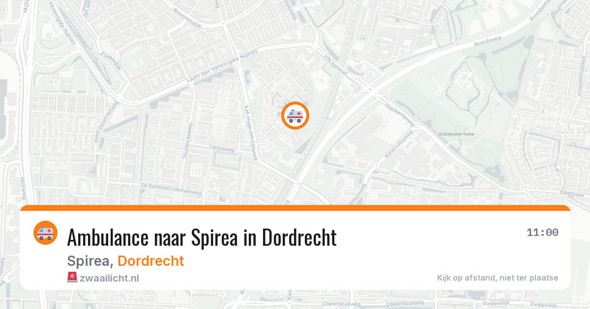 Ambulance naar Spirea in Dordrecht — 18 mei 2026