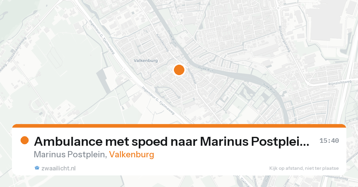 Ambulance met spoed naar Marinus Postplein in Valkenburg — 16 aug 2026