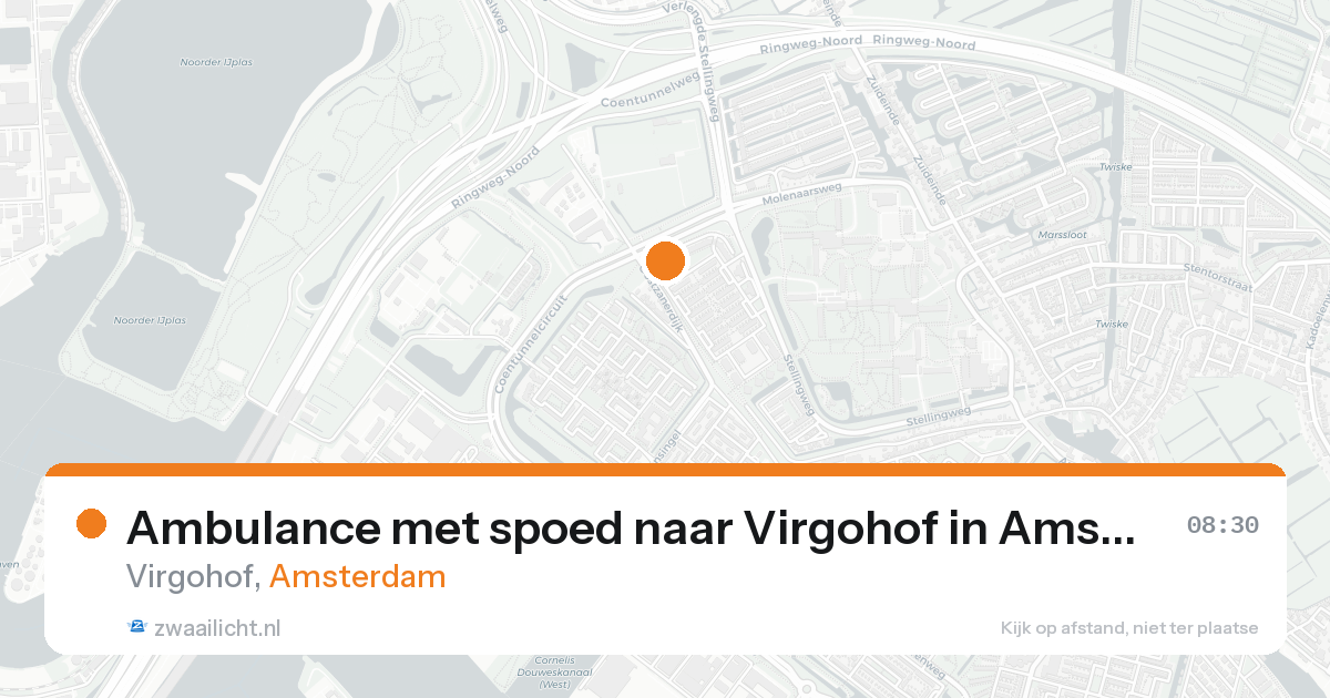 Ambulance met spoed naar Virgohof in Amsterdam — 18 aug 2026