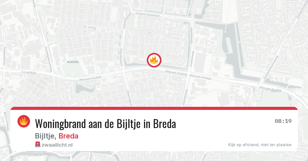 Woningbrand aan de Bijltje in Breda — 27 mei 2026