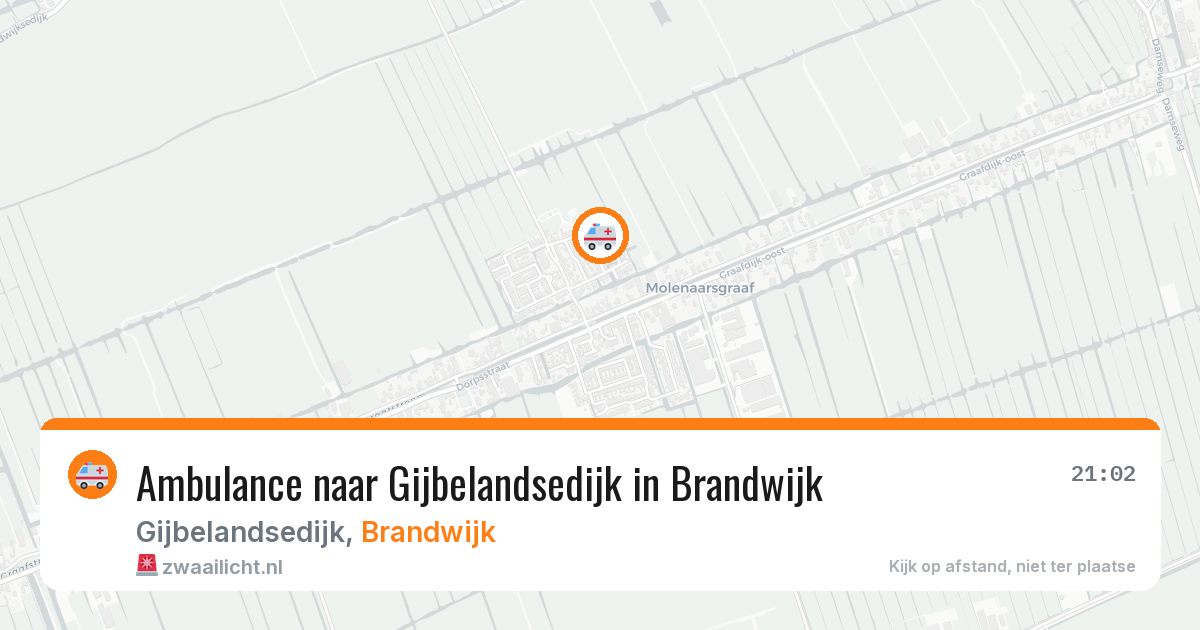 Ambulance naar Gijbelandsedijk in Brandwijk — 18 jun 2026