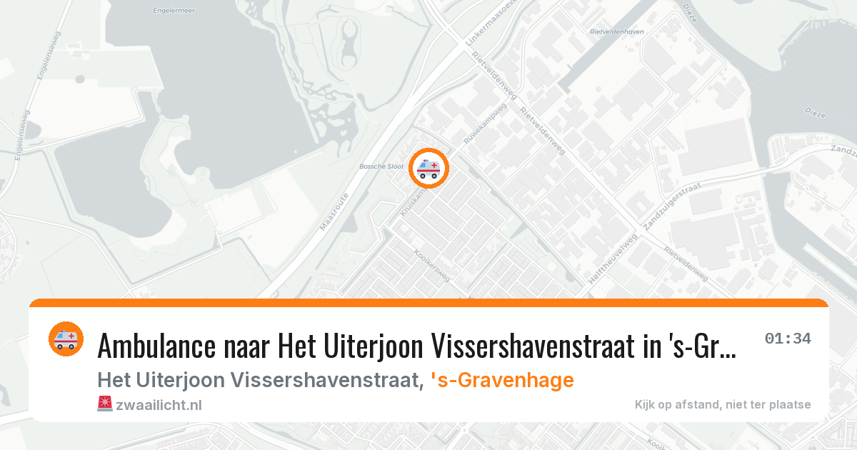 Ambulance naar Het Uiterjoon Vissershavenstraat in 's-Gravenhage — 7 feb 2026