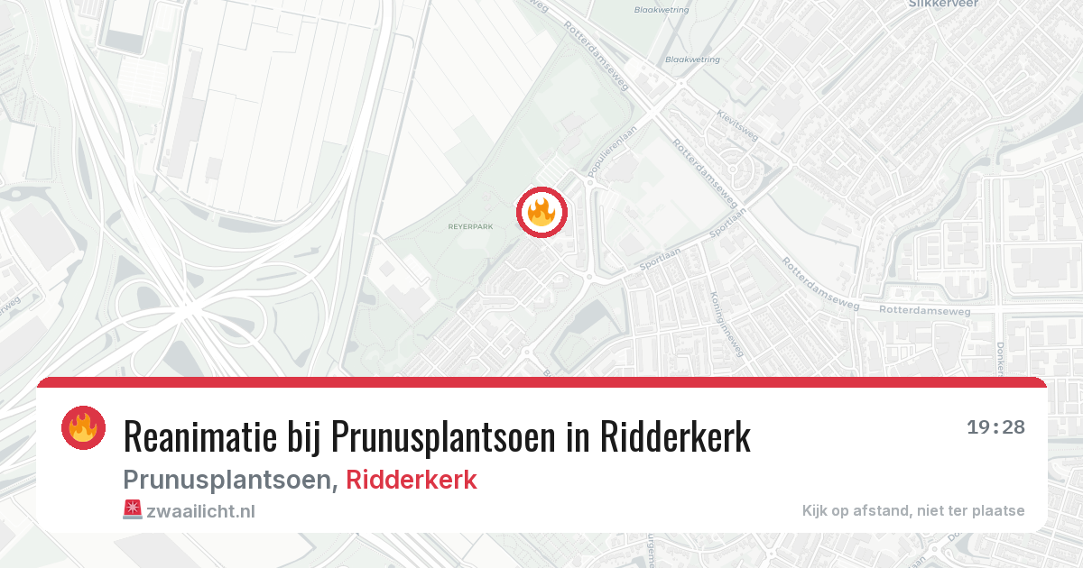 Reanimatie bij Prunusplantsoen in Ridderkerk — 9 apr 2026