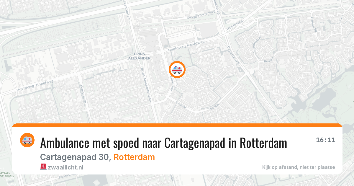 Ambulance met spoed naar Cartagenapad in Rotterdam — 5 mei 2026