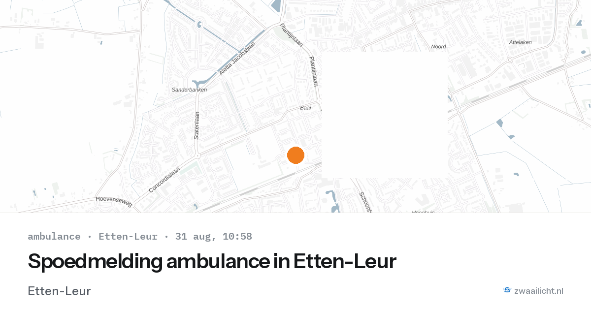 Spoedmelding ambulance in Etten-Leur — 31 aug 2026