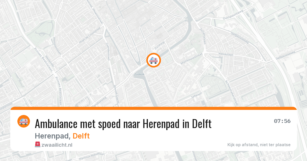 Ambulance met spoed naar Herenpad in Delft — 11 jun 2026