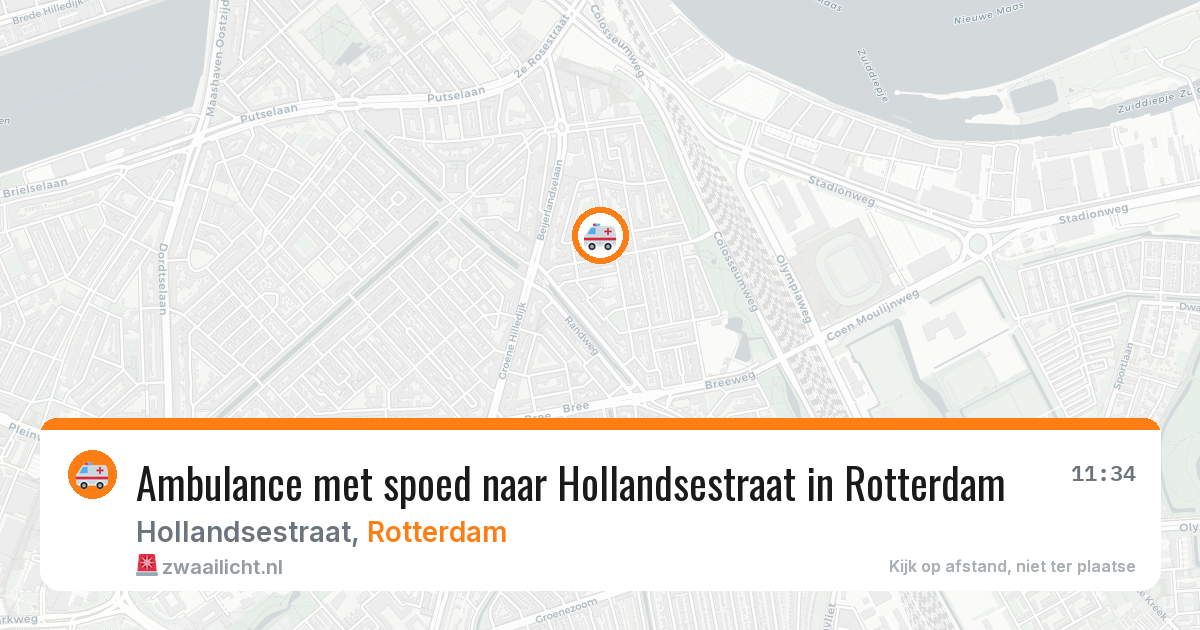 Ambulance met spoed naar Hollandsestraat in Rotterdam — 15 mei 2026