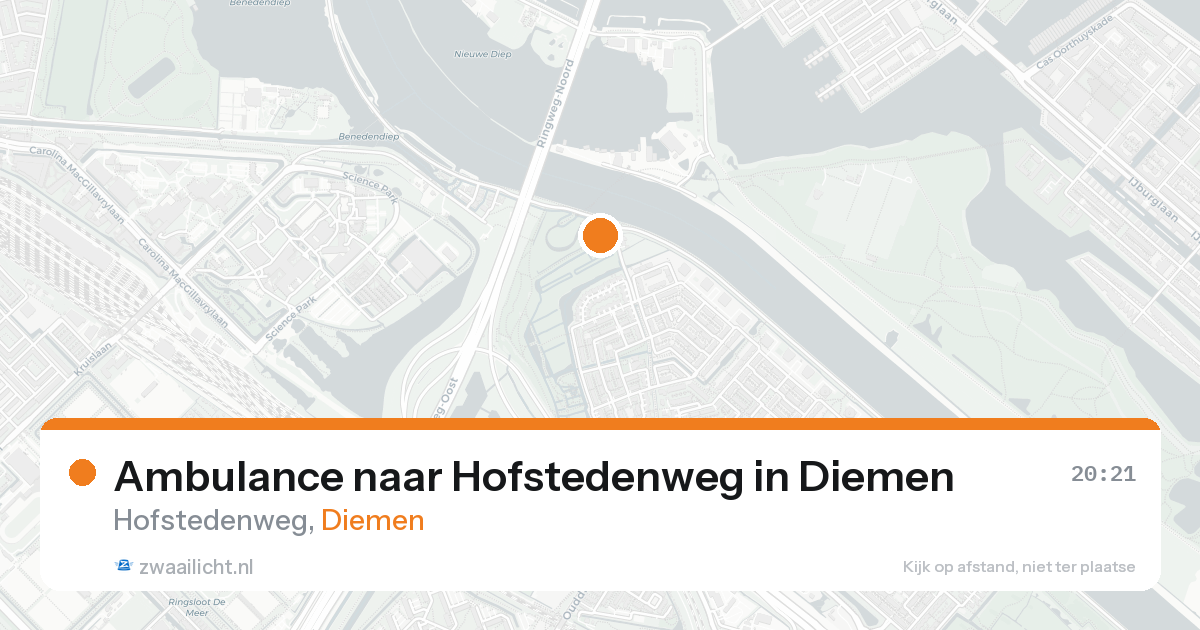 Ambulance naar Hofstedenweg in Diemen — 28 mei 2026