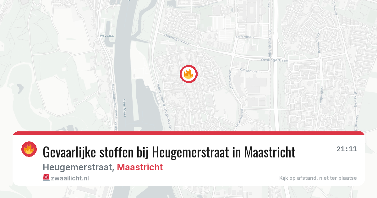 Gevaarlijke stoffen bij Heugemerstraat in Maastricht — 12 jun 2026