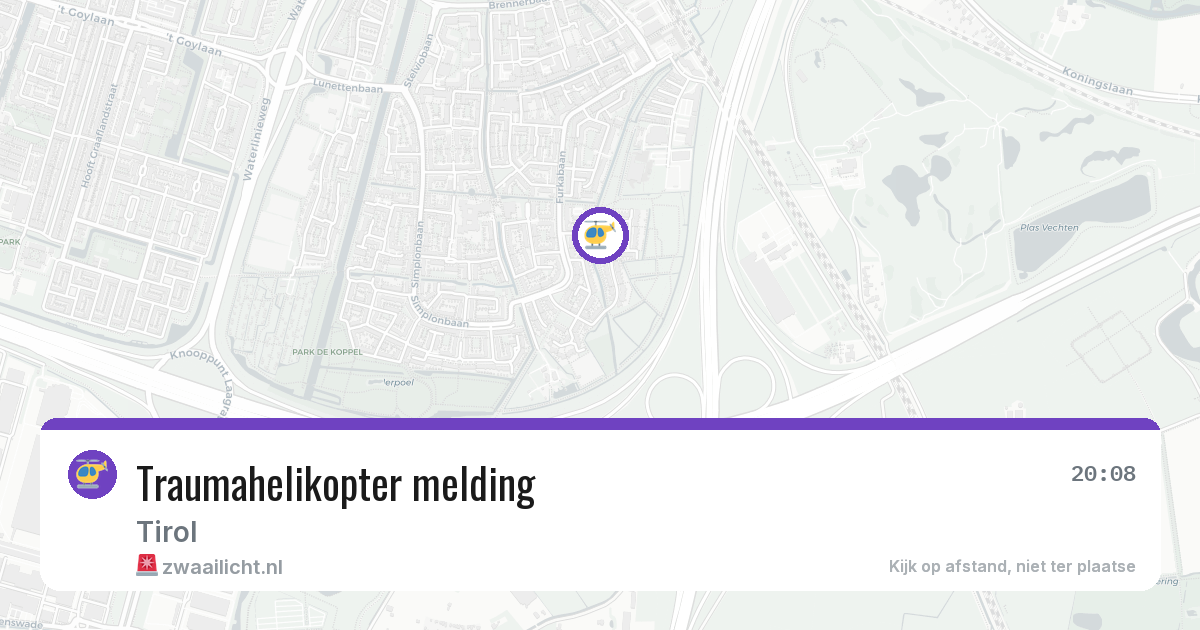 Traumahelikopter melding — 6 mei 2026
