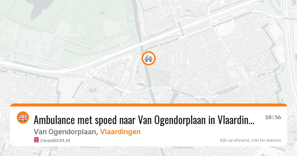 Ambulance met spoed naar Van Ogendorplaan in Vlaardingen — 14 jun 2026