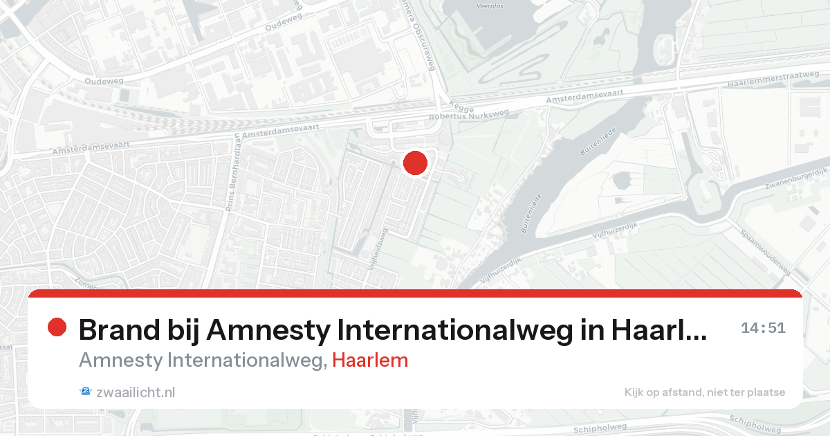 Brand bij Amnesty Internationalweg in Haarlem — 25 aug 2026