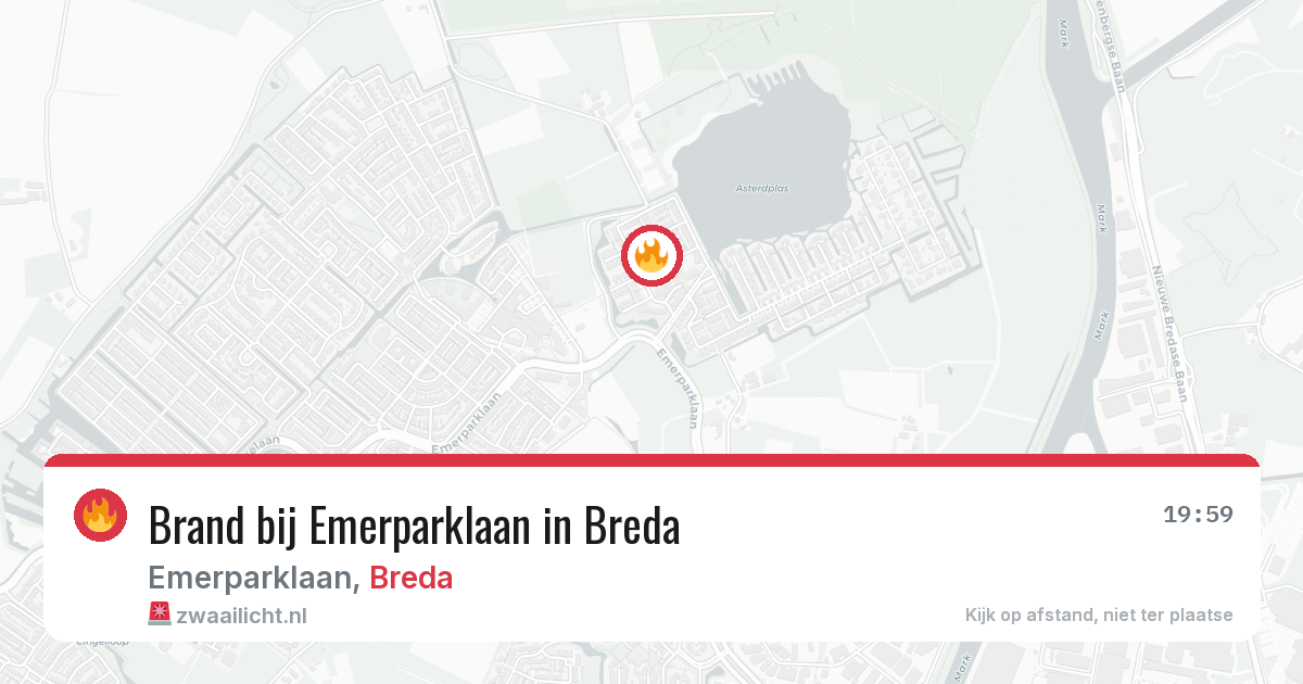 Brand bij Emerparklaan in Breda — 24 jul 2026