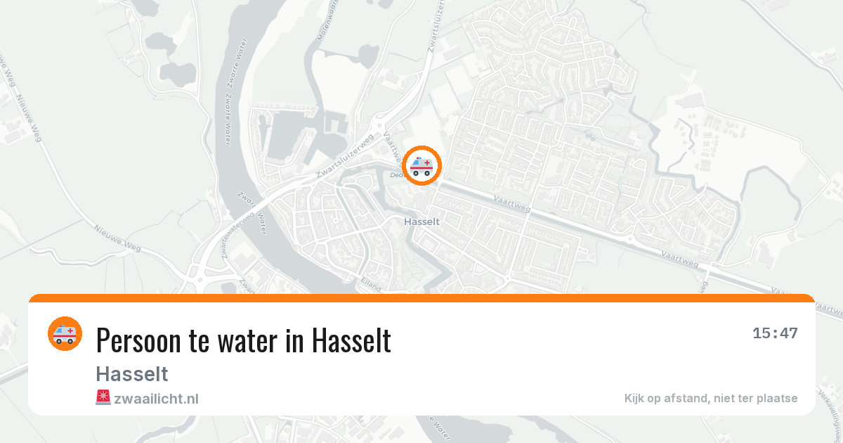 Persoon te water in Hasselt — 8 jul 2026