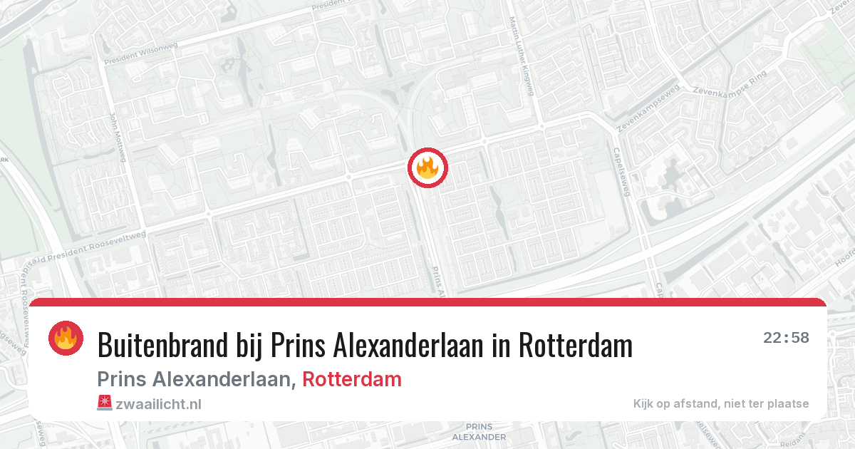 Buitenbrand bij Prins Alexanderlaan in Rotterdam — 4 aug 2026