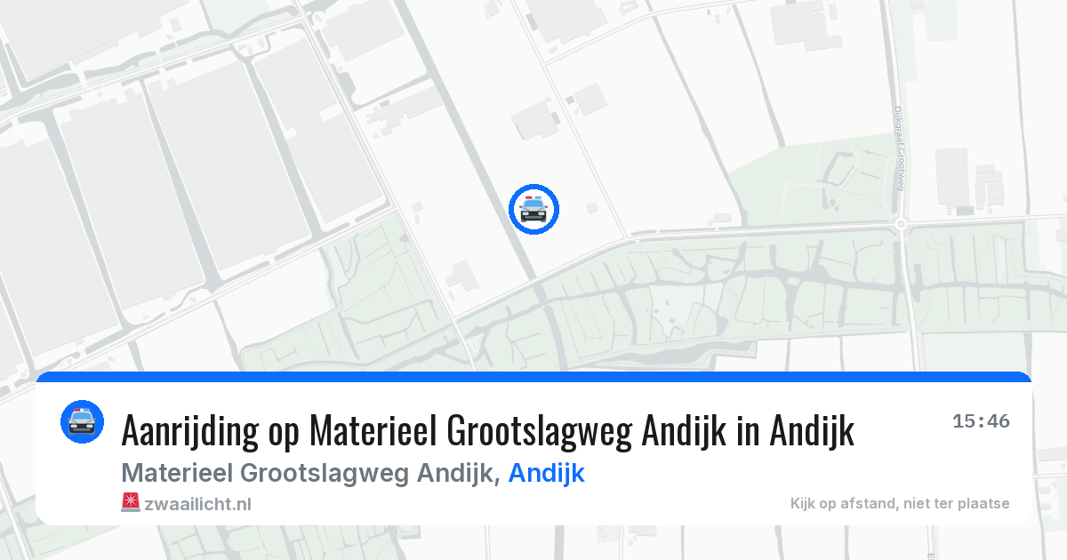 Aanrijding op Materieel Grootslagweg Andijk in Andijk — 14 mei 2026