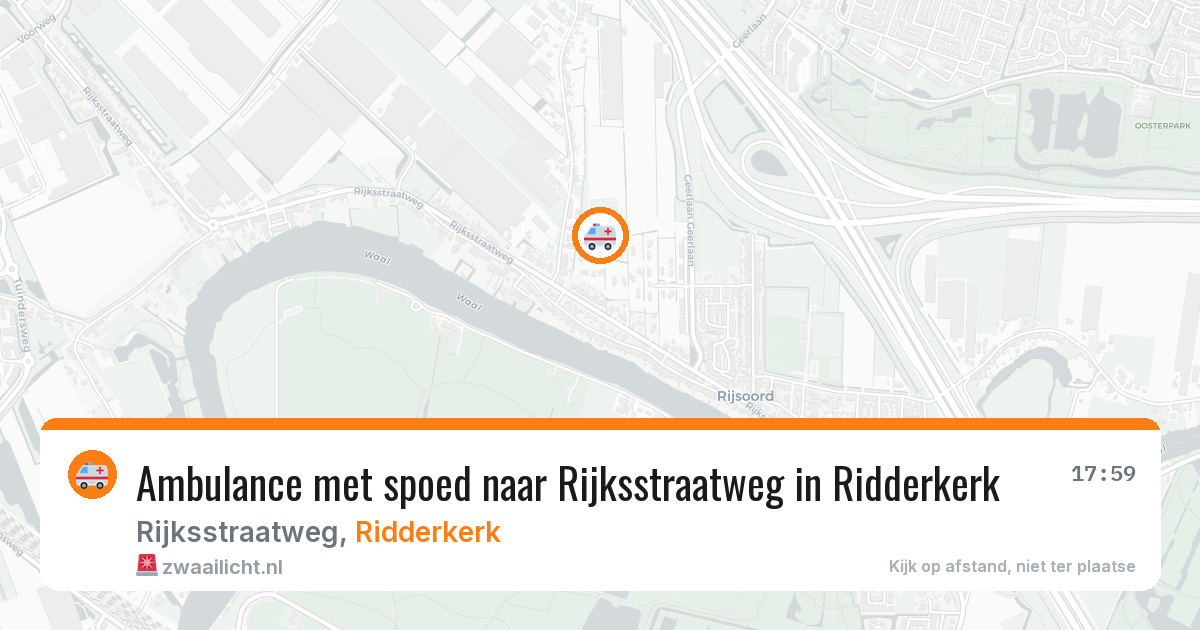 Ambulance met spoed naar Rijksstraatweg in Ridderkerk — 13 aug 2026