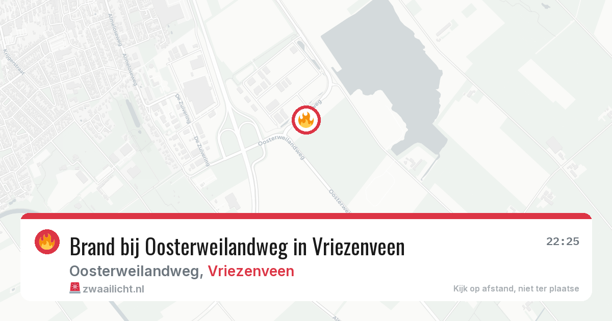 Brand bij Oosterweilandweg in Vriezenveen — 10 aug 2026