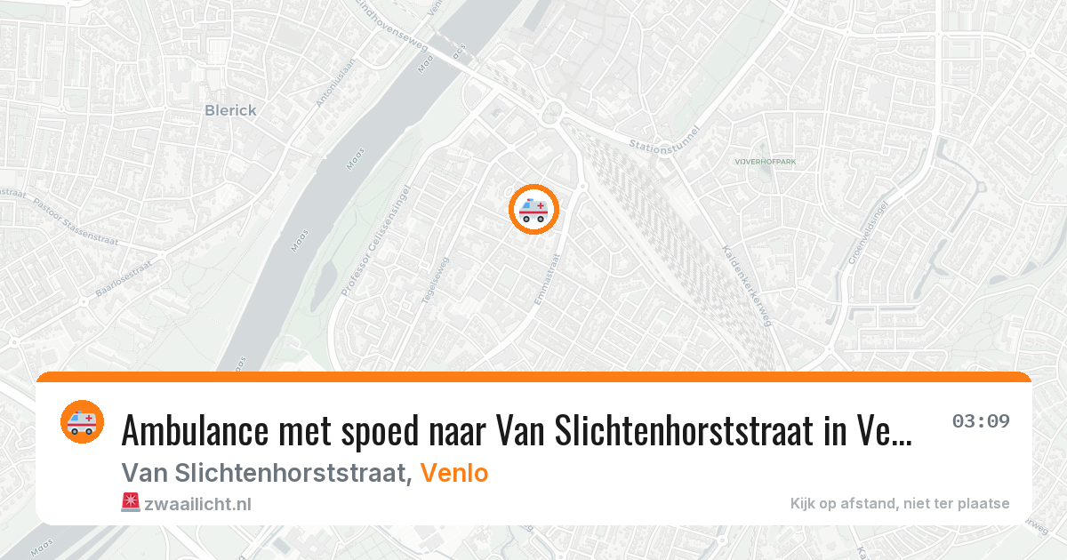 Ambulance met spoed naar Van Slichtenhorststraat in Venlo — 27 jul 2026