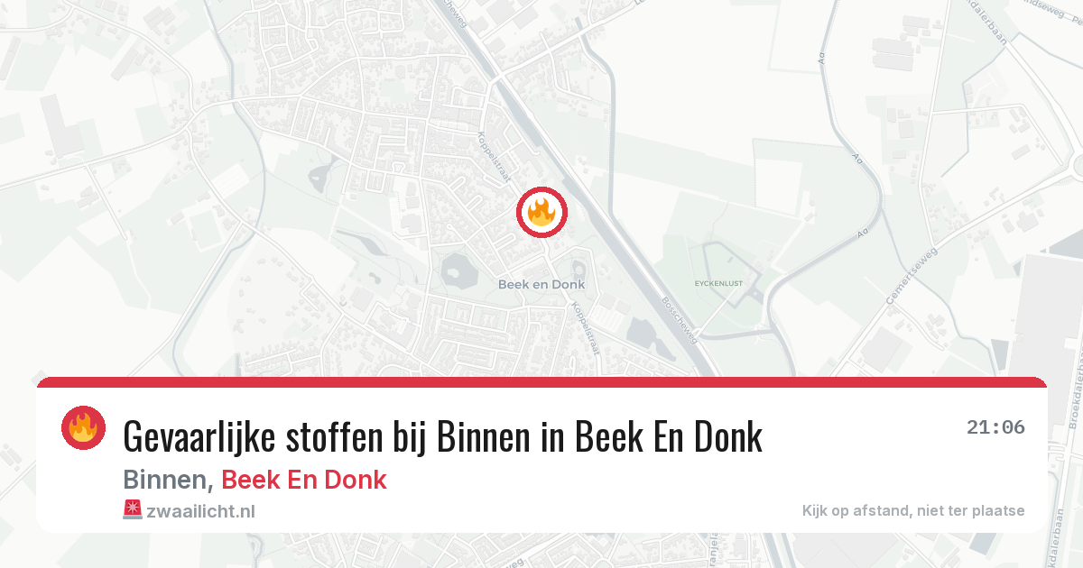 Gevaarlijke stoffen bij Binnen in Beek En Donk — 25 apr 2026